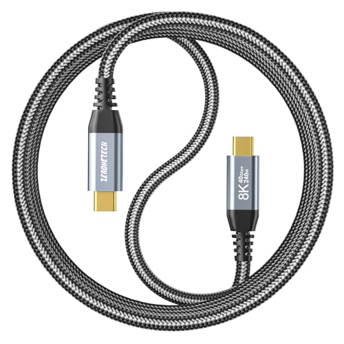 (3-Pack 5FT) 40Gbps USB C for Thunderbolt 4 Cable, [8K@60Hz/Dual 4K@60Hz] USB C Monitor Cable, 40Gbps Data Transfer, USBC Video Cord, 240W Charging for iPhone 16,Samsung,MacBook,iPad,Lenovo,SSD,KYY – Enhanced Compatibility and Speed