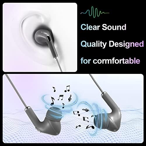 Bulk 50 Pack Colorful Earbud Headphones with Microphone – Ideal for Students, Professionals, and Travelers – 3.5 mm Compatible Wired Earbuds for Classroom Use, Hands-Free Communication, and Comfortable Listening Experience