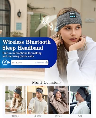 Ultimate Bluetooth Sleep Headphones with Adaptive Headband – Wireless Earbuds for Supreme Comfort & High-Definition Sound Quality – Perfect for Yoga, Fitness, and Serene Sleep – Thoughtful Gift Choice for Any Occasion, Effortless Connectivity & Multifunctional Design