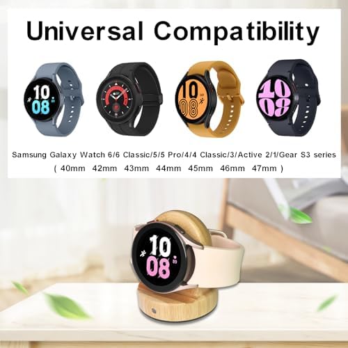 Elevate Your Charging Experience with the Premium Walnut Samsung Galaxy Watch Magnetic Dock – High-Speed Wireless Charger for Galaxy Watch Series 6/5/4/3/2/Active 2/1/S3 – Sleek Smartwatch Accessory for Modern Workspaces and Homes. Enjoy Effortless Charging with Stylish Design and Enhanced Durability, Perfect for Home, Office, or Travel Use. Say Goodbye to Tangled Wires and Hello to Instant Power with This Elegant Docking Station, Crafted for Maximum Compatibility and Aesthetic Appeal. Ideal for Tech-Savvy Individuals Seeking Functionality and Sophistication in Their Charging Solutions.