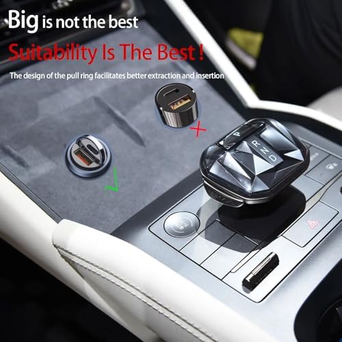 Rapid Charge Dual-Port USB Car Charger Adapter – PD45 W & QC3.0 for i Phone 16 Pro Max, i Pad, Samsung – Sleek Golden-Transparent Design for Ultimate Compatibility – Smart Circuitry Protection for Safe, Efficient Power on the Go – Compact & Lightweight Automotive Accessory for Road Trips and Daily Commutes