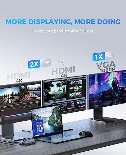 Supercharge Your Mac Book with Utech Smart 7-in-2 USB C Hub Adapter – Ultimate Multiport Solution Featuring Thunderbolt 3, 4 K HDMI, 100 W PD, and 3 USB 3.0 Ports for Seamless Connectivity and Fast Charging – Perfect for Professionals and Creatives on the Go