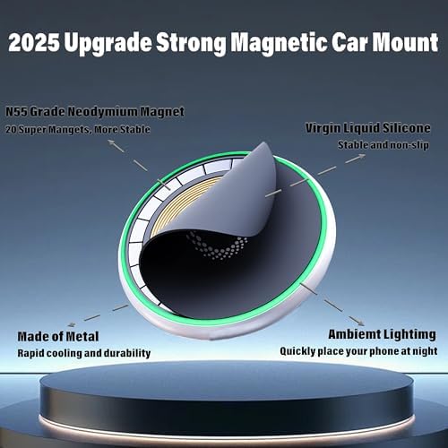 Car Phone Holder for 2022-2025 Toyota Tundra/2023 2024 2025 Toyota Sequoia Accessories 15W Fast Wireless Charger Screen Fixed Clip Cell Phone Mount Hands-Free 360 Degree Rotation(14 Inch) – Enhanced Compatibility and Speed