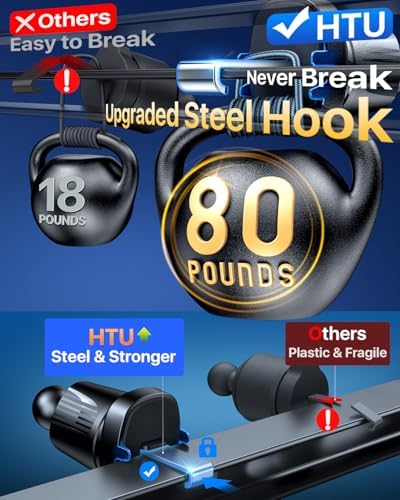 HTU Military-Grade Car Phone Holder – Heavy-Duty 360° Adjustable Vent Mount for i Phone 12-16 Pro Max & Samsung Devices – Unparalleled Stability with Steel-Hook Design for Hands-Free Safety – Effortless Tool-Free Installation & Premium Durability for Daily Use