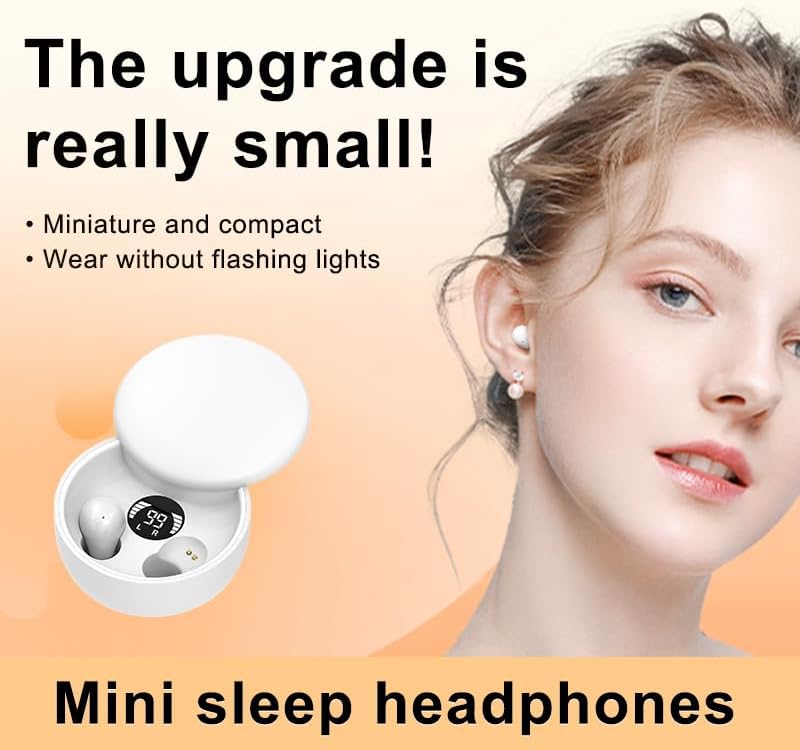 Beige Ergonomic Mini Bluetooth Earbuds – Premium Sound Quality, Hassle-Free Auto Pairing, and IPX5 Waterproof for Active Lifestyles with Ultimate Comfort and Portability