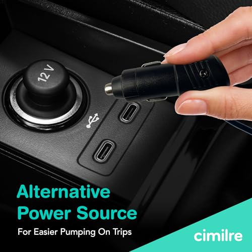Cimilre S6 Series Portable Car Charger Adapter – Essential 12 V Power Supply for Effortless On-the-Go Breast Pumping with S6 & S6+ Compatibility, Compact and Durable Design for Busy Parents Seeking Ultimate Convenience and Efficiency