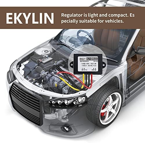 Heavy Duty Waterproof 24 V to 12 V DC Power Converter – 5 A 60 W Versatile Adapter for Vehicles, Marine, and Solar Applications by EKYLIN Power Accessories – Reliable, Durable, and Efficient Power Solution for Every Outdoor Adventure