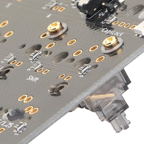 Ultimate Gold Plated PCB Stabilizers for Mechanical Keyboards – Translucent Smokey Design with Noise Reduction Films, Perfect Fit for 2 u, 6.25 u, and 7 u Spacebars – Elevate Your Typing Experience and Enhance Durability
