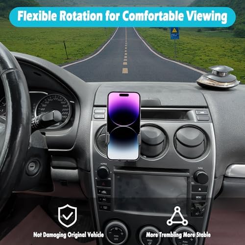 Mazda 6 2003-2008 Premium 360-Degree Phone Holder – Versatile Car Mount for 4-7 Inch Devices, Thick Case Friendly, Effortless Installation for Enhanced Hands-Free Navigation and Safety