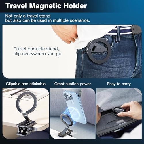 Mag Safe-Compatible Magnetic Phone Holder – Ultimate Hands-Free Car Mount for i Phone 15/14/13/12 Pro Max & Universal Smartphones – Adjustable Clamp for Optimal Viewing & Enhanced Grip – Seamless Navigation & Safe Media Control in Any Vehicle