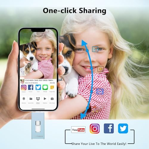 Patianco 512 GB MFi Certified USB Flash Drive for i Phone/i Pad – Lightning Connector & USB 3.0 – Ultra-Fast 100/625 MB/s Transfer Speeds – Portable, High-Capacity Photo Stick in Eye-Catching Blue – Effortless Backup & Storage Solution for Apple Users
