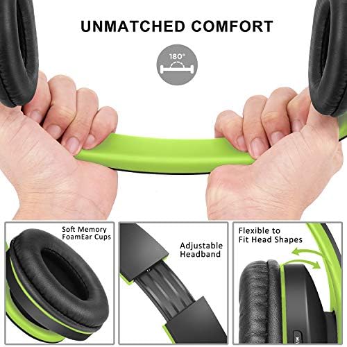 ZIHNIC Bluetooth Over-Ear Headphones – Premium Foldable, Noise-Cancelling Wireless & Wired Headset with Micro SD/TF Card Support and FM Radio – Lightweight Comfort & Superior Sound Quality for Uninterrupted Listening on Mobile Devices and PCs (Black)