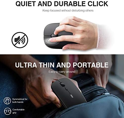 Elevate Your Productivity with the INPHIC M1 II Tri-Mode Wireless Mouse – Lightweight 80 g Bluetooth 5.0/4.0 & USB Connectivity, Ergonomic Design, Visible Battery Indicator & Type-C Charging for Windows, Mac, Tablets & Laptops – Sleek Black Finish for Ultimate Versatility