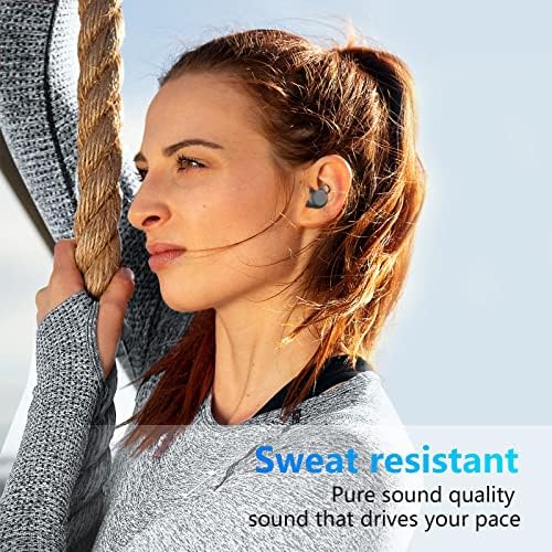GARAS Premium Wireless Bluetooth 5.3 Earbuds – Exceptional Hi-Fi Stereo Sound with Advanced Noise Cancellation, 180° Adjustable Design for Ultimate Comfort, 38-Hour Long Battery Life, and Waterproof Features for Active Lifestyles – Perfect for Sports and Everyday Use in Sleek Black Finish