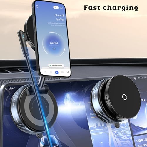 Ultimate 360° Magnetic Phone Holder: Versatile Suction Cup Car Mount for Hands-Free Convenience in Vehicles, Gyms, and Showers – Effortless Wireless Charging and Unmatched Stability for All Your Needs