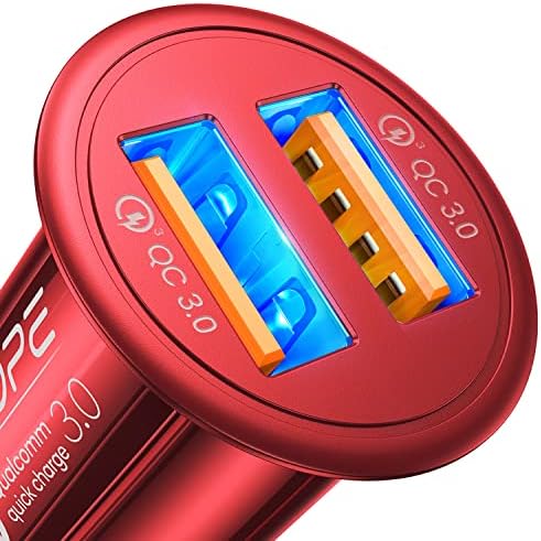 AINOPE 45 W Dual USB Fast Car Charger – Premium All-Metal Quick Charge Adapter for i Phone 11-16 & Samsung Galaxy S21-S24 – Ultra-Durable Design for Rapid On-the-Go Charging – Perfect for Daily Commutes and Long Road Trips