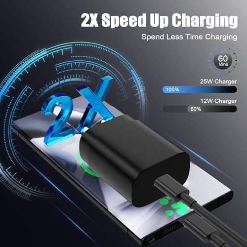Essri 25 W Fast Charging Power Pack – Ultimate USB-C Wall Adapter Set with 6 ft & 10 ft Cables for i Phone 16/15, i Pad Pro/Mini Compatibility – Ideal Travel & Home Charging Solution for Busy Lifestyles