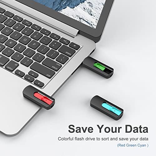 Vibrant 5-Pack Aiibe 128 GB USB Flash Drives – Colorful Memory Sticks for Effortless Data Storage and Transfer | Reliable USB 2.0 Compatibility for Students and Professionals | Perfect Portable Solution for Secure File Management