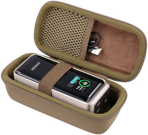Ultimate Khanka Protective Case for Anker Prime Power Banks – Sleek Golden Waterproof Hard Shell for 12000 m Ah & 20000 m Ah Models, Travel-Ready Accessory with Superior Compatibility and Enhanced Durability