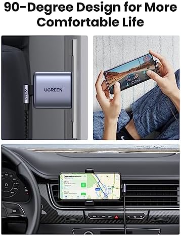 UGREEN 90-Degree USB C Cable 3.3 FT – 2-Pack of 60 W Fast Charging Type C Cables for i Phone 16/15, Mac Book Pro/Air, i Pad Pro 2022/Air 5, Galaxy S24/S23/S22, Pixel 8/7, and Switch – Ultimate Right Angle Design for Easy Access and Enhanced Speed