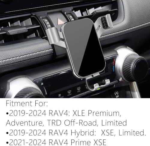 LUNQIN Toyota RAV4 Car Phone Holder (2019-2025) – Premium Adjustable Smartphone Mount with 360° Rotation for Safe Navigation and Hands-Free Calls – Perfect for LE, XLE, SE, Woodland, and RAV4 Hybrid Models – Enhance Road Safety and Accessibility with Durable Design