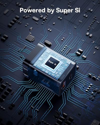 Baseus 30 W Dual Port USB C PD Charger Block – Ultra-Fast Charging Solution with Foldable Plug for i Phone 15 Series, i Pad Pro, Samsung Galaxy, and Pixel 6 – Compact Design for Travel and Home Use, Enhanced Safety Features for Reliable Performance