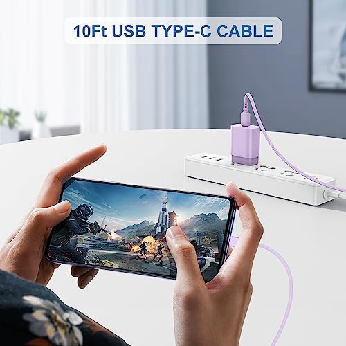 Ultra-Fast 25 W PD Type C Charger Duo with 6 ft USB-C Cables – Essential Charging Set for Android Galaxy S25, S24, S23, S22, S21, Note Series – Compact Design, Enhanced Safety Features, Ideal for Home & Travel