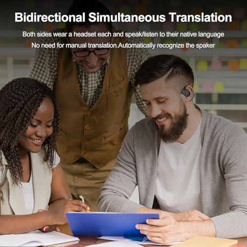 Revolutionary AI Translation Earbuds: Instantaneous 144-Language Communication for Travelers, Professionals, and Linguists – Ultra-Lightweight Bluetooth Headphones with Long Battery Life and Universal Device Compatibility – Experience Effortless Conversations Anytime, Anywhere