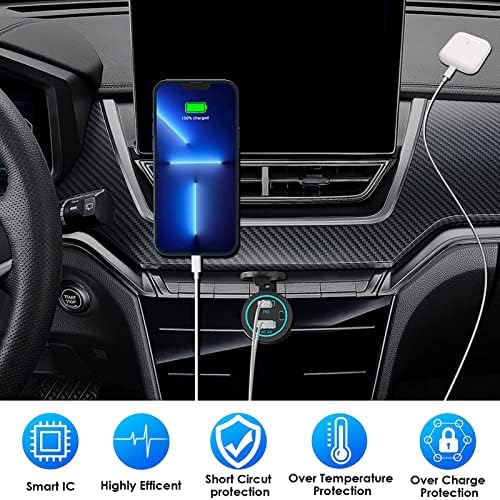 MOTONG Waterproof 12 V QC3.0 Dual USB Car Charger – Fast Charge Your Devices with Versatile USB A & PD Type C Ports for Marine, RV, and Truck Adventures – Durable Power Socket with Enhanced Compatibility