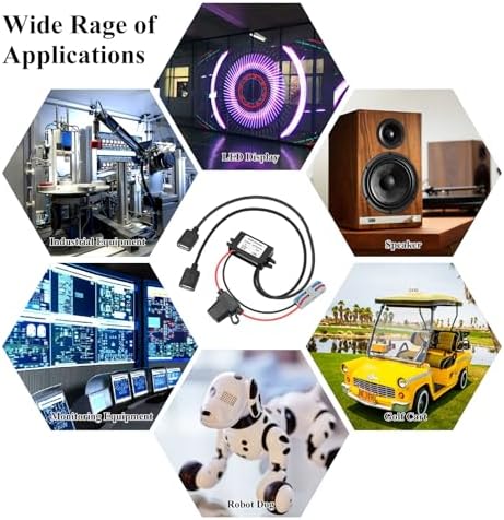 Rugged IP67 Waterproof USB Charging Hub – High-Efficiency DC-DC Converter for Trucks, Off-Grid Solar Systems, and Marine Use – 10-90 V to 5 V 3 A (15 W) Power Supply for Extreme Conditions – Durable, Dustproof, and Shock-Resistant for Reliable Charging Anytime, Anywhere