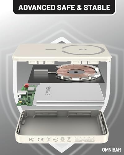 Ultra-Slim Magnetic Power Bank – 5000 m Ah Wireless Charger for i Phone 16 Series with 20 W Fast Charging and USB-C Cable, Stylish Purple Design for Effortless Portability and Enhanced Compatibility