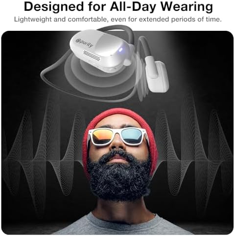 Purity Air Open Ear Headphones – Advanced True Air Conduction Wireless Bluetooth Earbuds with Dual Mic for Clear Calls – Ergonomic, Sweat-Resistant Design for Active Lifestyles – Compatible with i Phone & Android – Ultimate Comfort and Audio Awareness