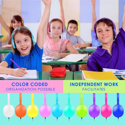 Classroom-Ready 10 Pack Kids Headphones – Ultra-Comfortable & Robust Earbuds for Students, Toddlers, and Teens – Superior Sound Quality & Multi-Device Compatibility – Perfect Headphone Set for Enriching Educational Engagement