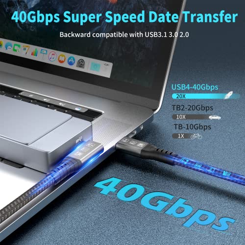 Revolutionary Thunderbolt 4 USB4 Cable: Unleash 240 W Fast Charging, 40 Gbps Blazing Data Transfer, 8 K HDR Video Output & Innovative 90-Degree Connector for Mac Book M2/M3, SSDs & Hubs – The Ultimate Connectivity Solution for Tech Professionals and Enthusiasts