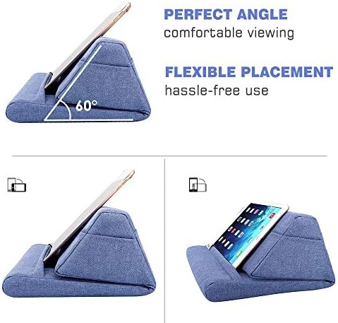 Mo Ko Tablet Pillow Stand – Premium Soft Support for Tablets Up to 11 Inches, Ideal for i Pad 10.2″ (8 th Gen), i Pad Air 4/3, i Pad Pro 11/10.5/9.7, Mini 5/4, Galaxy Tab S6/S7 11″ – Luxurious Hands-Free Viewing Solution in Chic Purple for Ultimate Relaxation and Versatile Use
