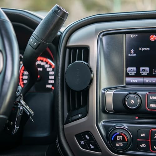 ROKFORM Premium Aluminum Magnetic Air Vent Phone Holder – Dual Grip Mount for Mag Safe & All Smartphone Cases – Ultimate Stability & Hands-Free Navigation Accessory in Sleek Black Finish