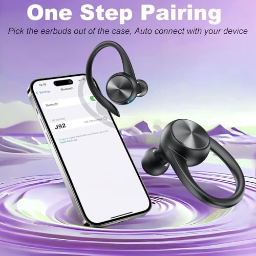 Elevate Your Audio Experience with Game Xtrem Bluetooth 5.3 Wireless Earbuds – Unmatched 60-Hour Battery Life, Deep Bass Sound for Total Immersion, and IPX7 Waterproof Design – Tailored for Active Lifestyles with Secure Over-Ear Hooks for Ultimate Stability and Enhanced ENC Microphone for Clear Calls – Ideal for Fitness Enthusiasts, Runners, and Daily Use.