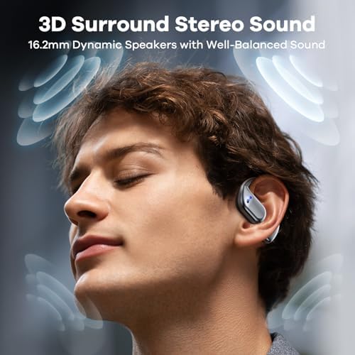 Revolutionize Your Workout with Ultra-Lightweight Open Ear Bluetooth Sport Earbuds – 60-Hour Playtime, Immersive 8 D Sound, and Smart LED Display – Ergonomic Over-Ear Design with Secure Earhooks and Built-in Mic for Comfort and Safety During Running and Daily Activities in Vibrant Light Yellow