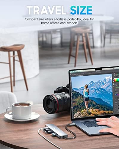 Unlock Seamless Connectivity with the Hiearcool 7-in-1 USB C Hub Adapter – High-Speed USB 3.0, 4 K HDMI Output, and 100 W Power Delivery for Mac Book Pro and Type C Devices – Your Ultimate Multi-Port Solution for Enhanced Productivity and Effortless Data Transfer