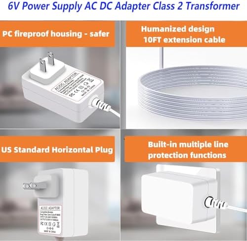 Reliable 6 V AC/DC Power Supply Adapter for Breg Devices – Essential Charger Replacement for Models 10698, D0660 & BEG10711 with Extended Safety Cord for Optimal Efficiency and Device Longevity