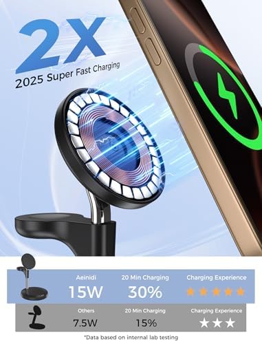 Effortless Power: Premium 3-in-1 Wireless Charging Station for Apple Devices – 15 W Mag Safe Fast Charger Compatible with i Phone 12-16 Pro, Apple Watch Series 2-7, and Air Pods Pro 2-4 – Stylish Black Design for Seamless Integration and Maximum Efficiency