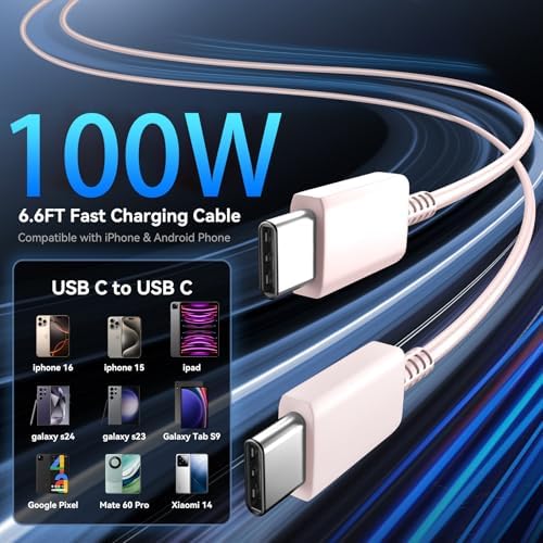 Elevate Your Charging Experience with the 45 W Super Fast USB-C Charger and 6.6 FT Cable – Optimal for i Phone 16 Pro Max, i Pad, and Android Devices – Compact, High-Efficiency Power Adapter with Advanced Safety Features for On-the-Go Users