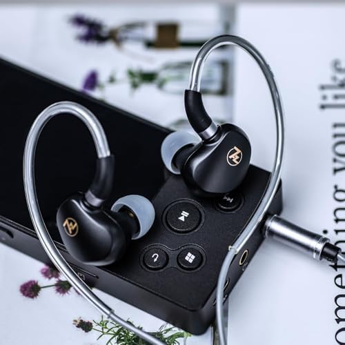 Linsoul 7 HZ G1 Premium Wired In-Ear Monitors – Cutting-Edge 10 mm DLC Dynamic Drivers for Unmatched Sound Precision, Removable OFC Silver-Plated Cable for Longevity, Comfortable Ergonomic Design for Extended Use, Versatile 3.5 mm Jack Compatibility, Elegant Black Finish Perfect for Audiophiles and Gamers Seeking Exceptional Audio Performance