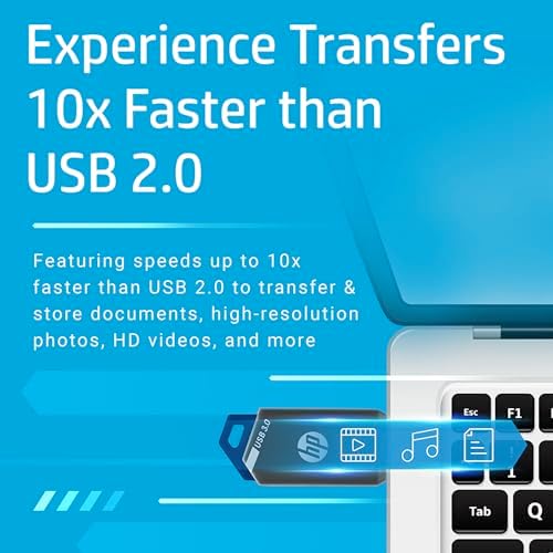 HP 256 GB x900 USB 3.0 Flash Drive – High-Speed Data Storage for PC & Mac, Compact & Durable Design, Effortless File Transfer Solution