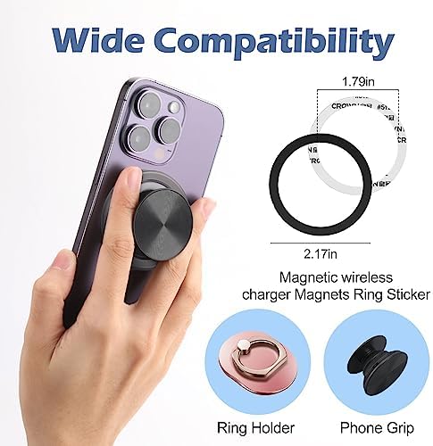 Frosted Magnetic Pop Socket Holder for i Phone 15, 14, 13, 12 – Stylish Mag Safe-Compatible Phone Grip Stand for Enhanced Stability and Effortless Selfies – Lightweight, Durable, and Perfect for Streaming