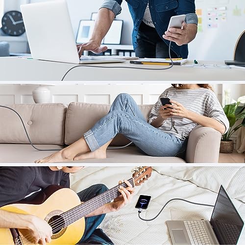 Meokse 50 FT Micro USB Charging Cable – Extra-Long Nylon Braided Fast Charger for Android Devices, Ideal for Samsung Galaxy S7/S6 Edge/S5, LG G4, HTC, PS4, Cameras, and MP3 Players – Unmatched Durability and Convenience for All Your Charging Needs