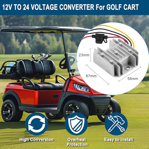 Ultimate 24 V 145 W DC-DC Voltage Regulator – Versatile Step Down/Up Converter (9 V-40 V to 24 V, 6 A) – Durable Waterproof Power Supply for Enhanced Golf Cart Performance and Accessory Compatibility