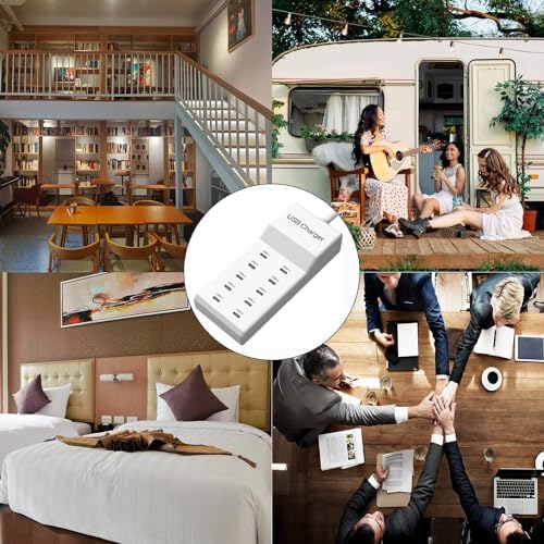 Ultimate 12-Port USB C Charging Station – 60 W Multi-Device Power Hub with 10 USB-C and 2 USB-A Ports for Fast Charging of i Phone, i Pad, Samsung, Google Pixel, Smartwatches, and Headphones – Compact Design for Home, Office, or Travel – Smart Technology for Optimal Power Delivery and Enhanced Compatibility