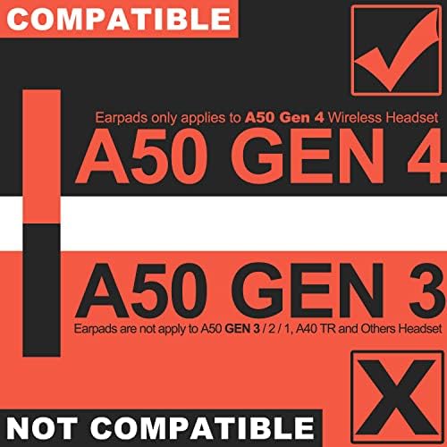 Upgrade Your Astro A50 Wireless Headset with Gen 4 Mod Kit – Premium Ear Cushion Replacement, Headband Foam & Microphone Pads for Ultimate Comfort and Enhanced Gaming Performance – Not Compatible with Gen 3