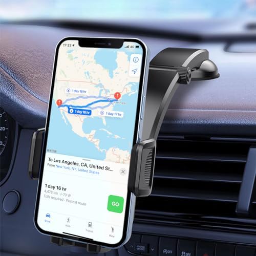 Mandark 2-in-1 Car Phone Holder – Versatile Suction Cup and Air Vent Mount for Secure Smartphone Navigation in All Vehicles, Including Trucks and RVs – Quick Release and Enhanced Stability for Safe Driving and Hands-Free Access